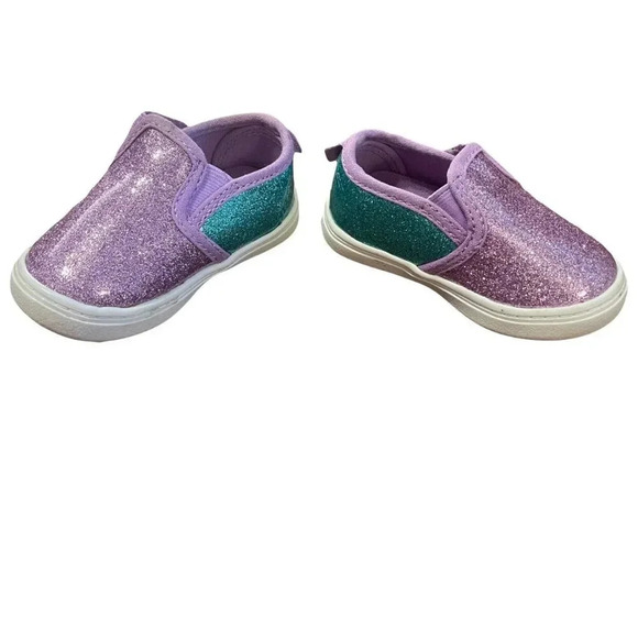 Wonder Nation Two-Toned Glitter Sneakers Size 3 Infant - Picture 3 of 4